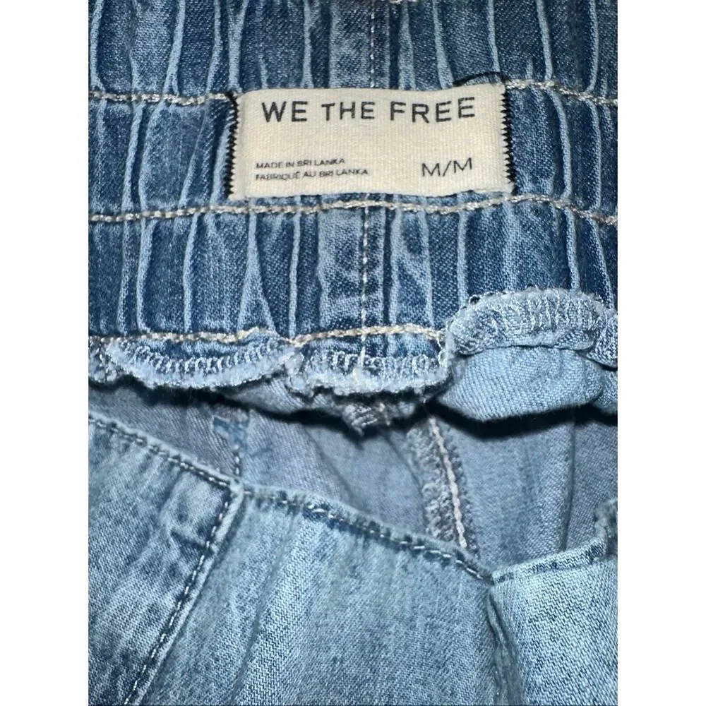 We The Free Free People Breezy Denim Pull-On Jeans Adirondack Size Medium M 8 10 - Picture 5 of 8